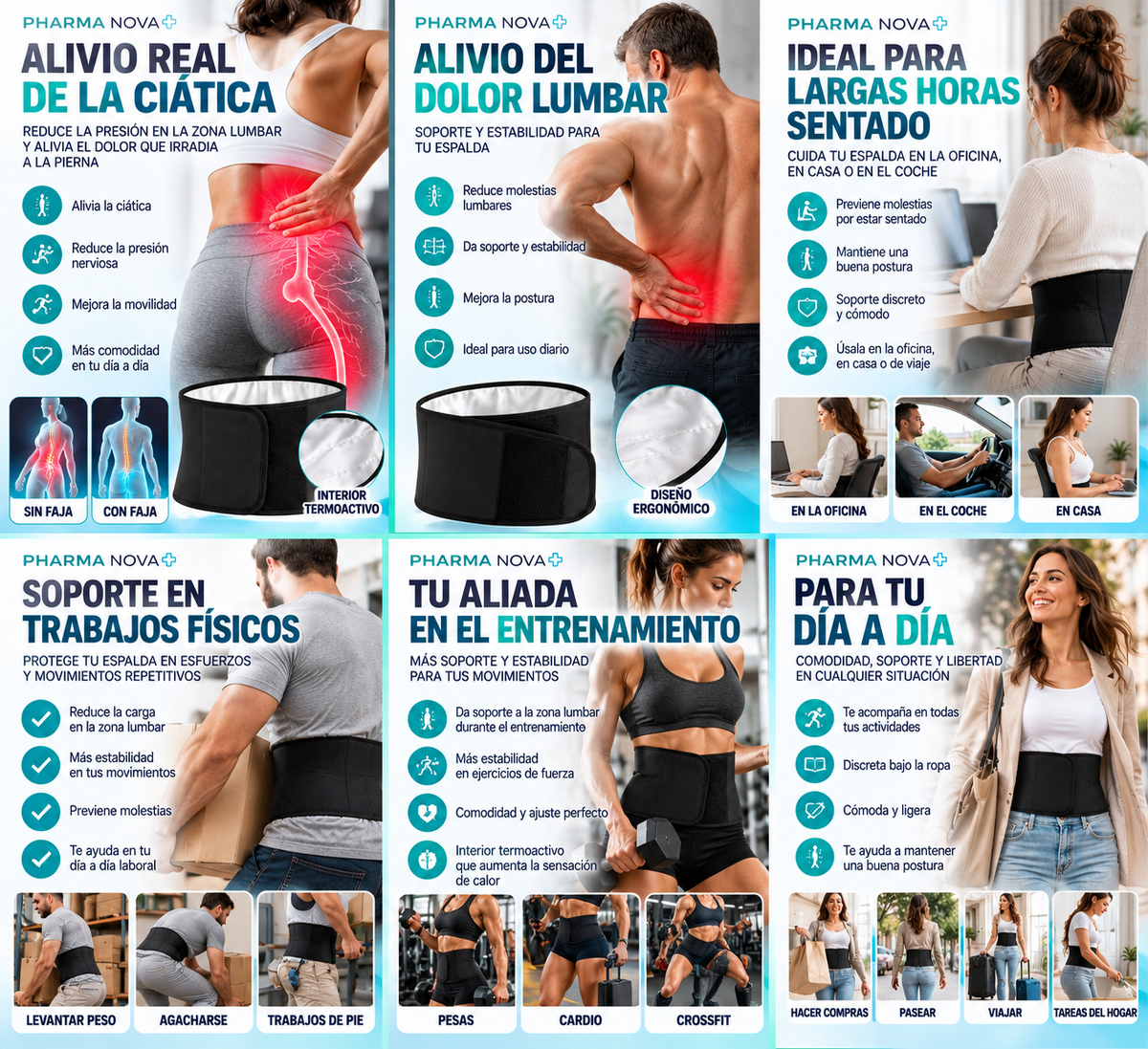Faja Lumbar Ortopédica Termoactiva | Pharmanova™️