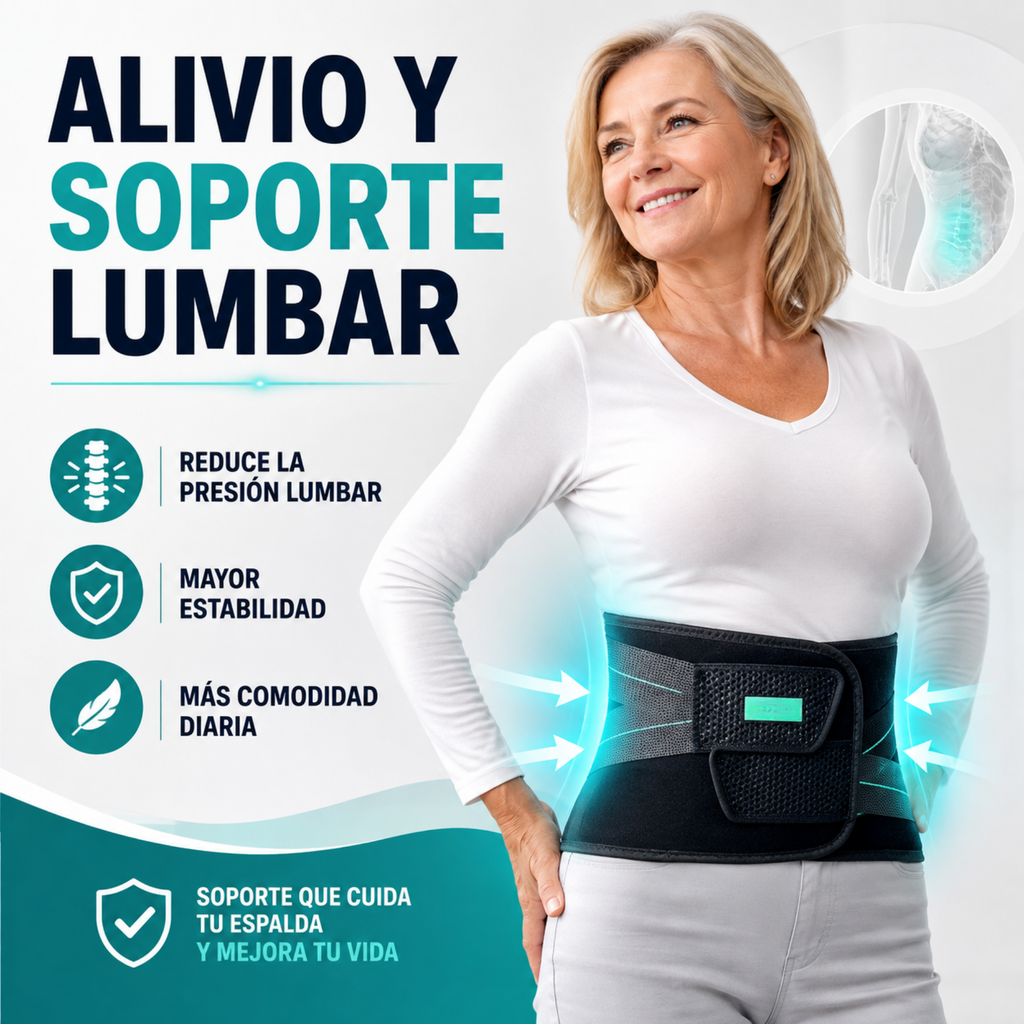 Faja Lumbar Ortopédica con Doble Ajuste y Soporte Reforzado | Pharmanova™️