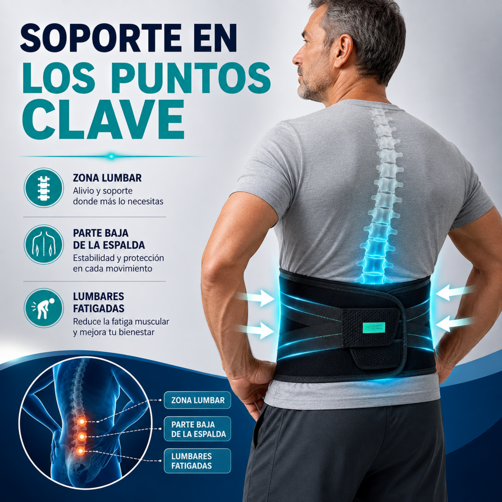 Faja Lumbar Ortopédica con Doble Ajuste y Soporte Reforzado | Pharmanova™️