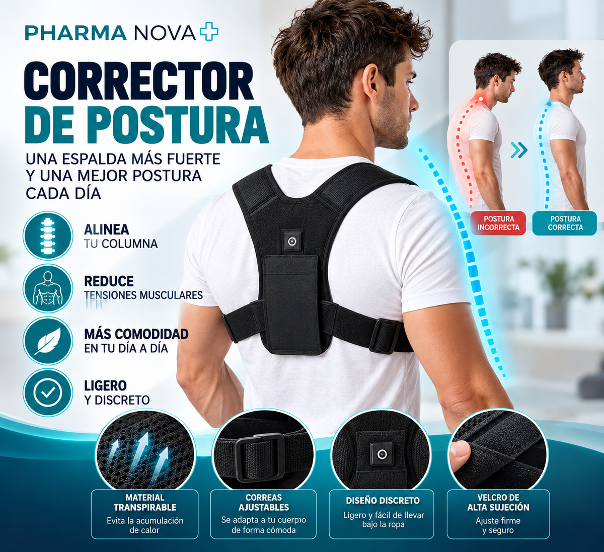 Corrector Ortopedico de Postura | PharmaNova™️