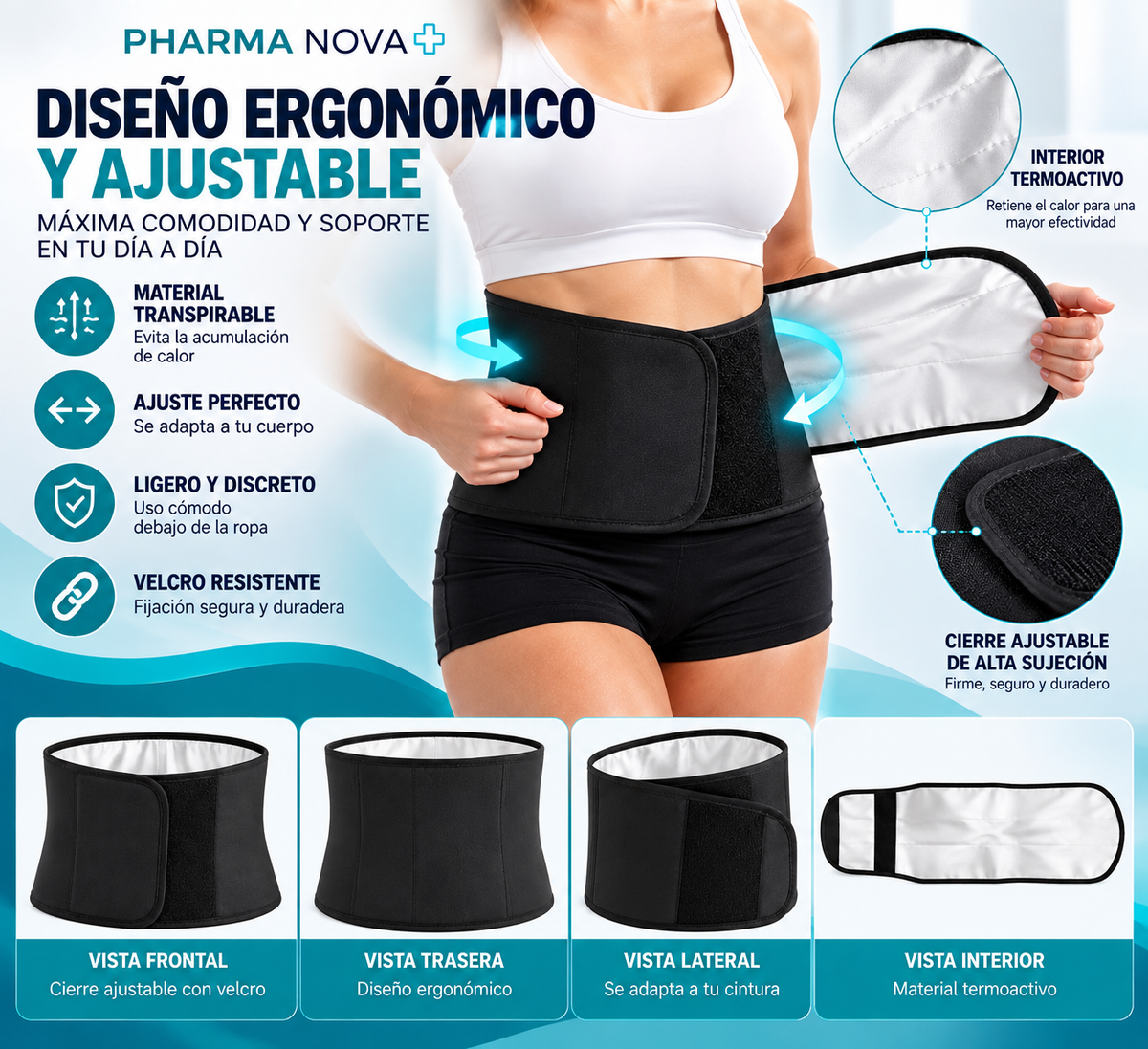 Faja Lumbar Ortopédica Termoactiva | Pharmanova™️