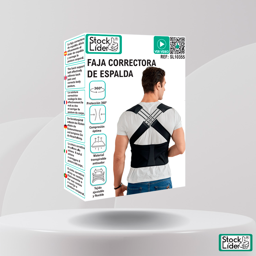 Faja correctora de espalda con doble soporte - Tallas M,L,XL